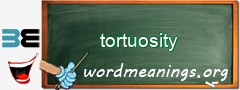 WordMeaning blackboard for tortuosity